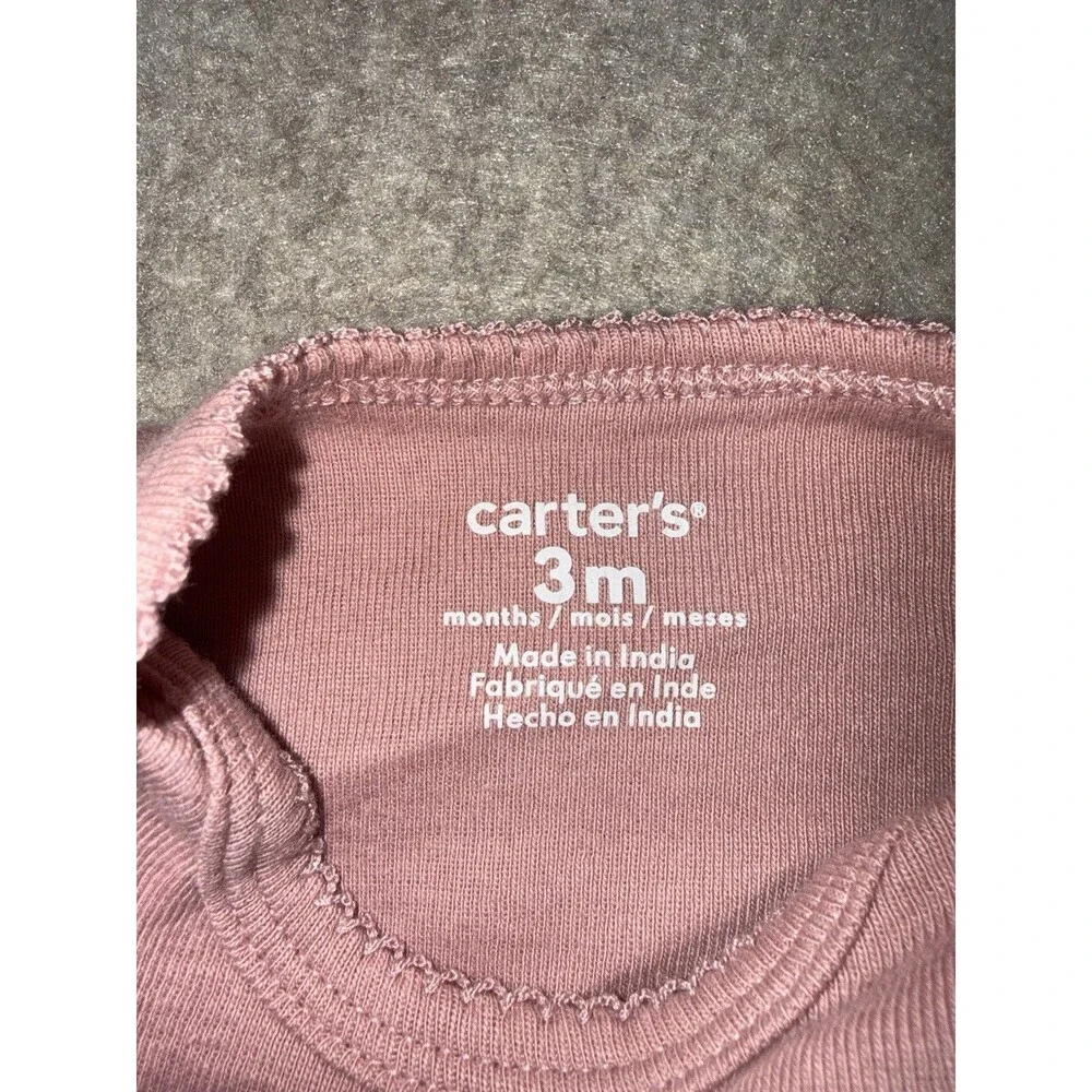 Carters Baby Girl 3 Month Long Sleeve Snap One Piece